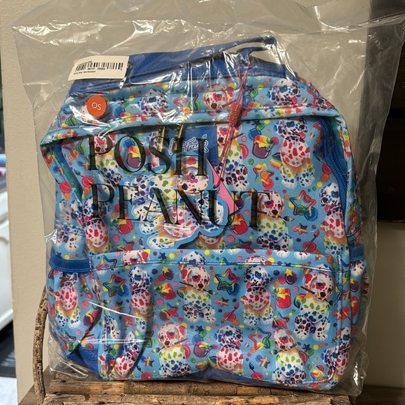 NEW IN PACKAGING! POSH PEANUT LISA FRANK SPOTTY DOTTY DOG MINI BACKPACK